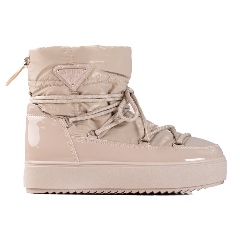 Botas de neve de mulher shelovet bege escuro