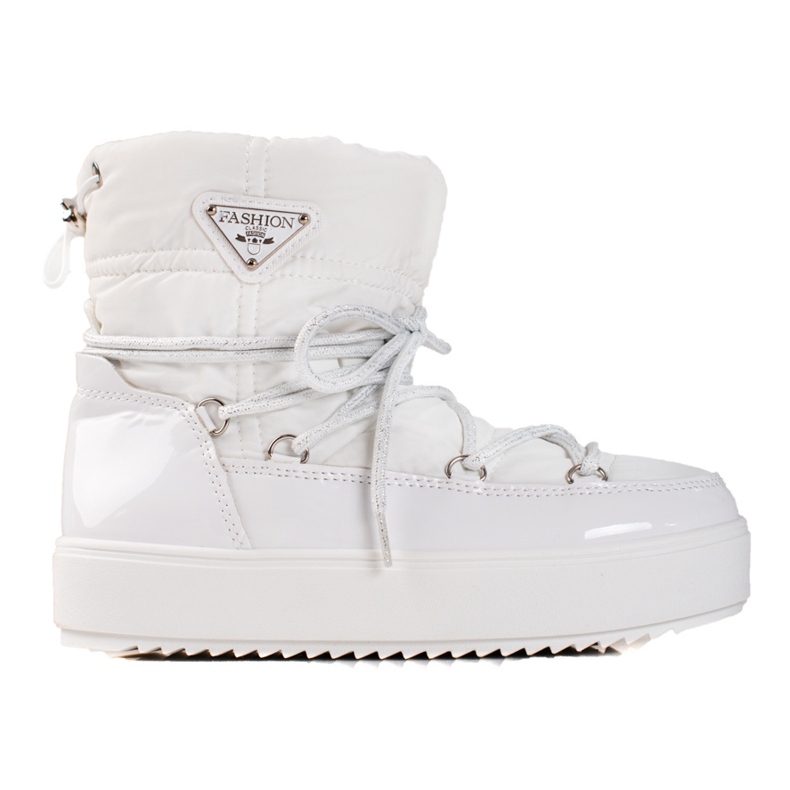 Botas de neve shelovet de mulher brancas branco