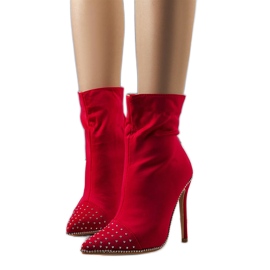 BM Botas vermelhas com salto Flegrea vermelho