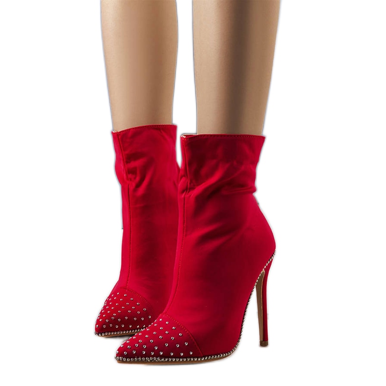 BM Botas vermelhas com salto Flegrea vermelho