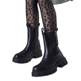 Evento Botas pretas em uma sola grossa Kaydence preto