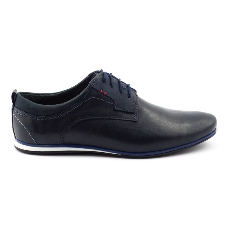 Olivier Sapatos de couro masculino 731 azul marinho