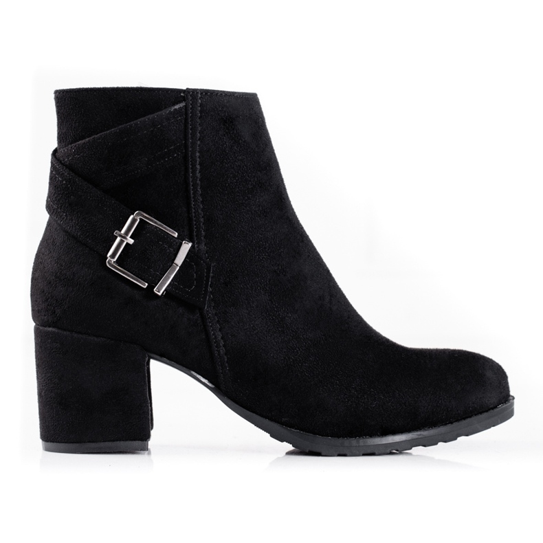 T.Sokolski Botins de camurça no poste Sokolski preto