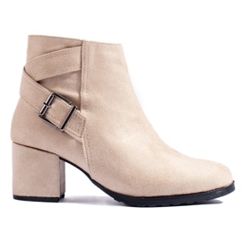 T.Sokolski Botins de camurça no poste Sokolski bege