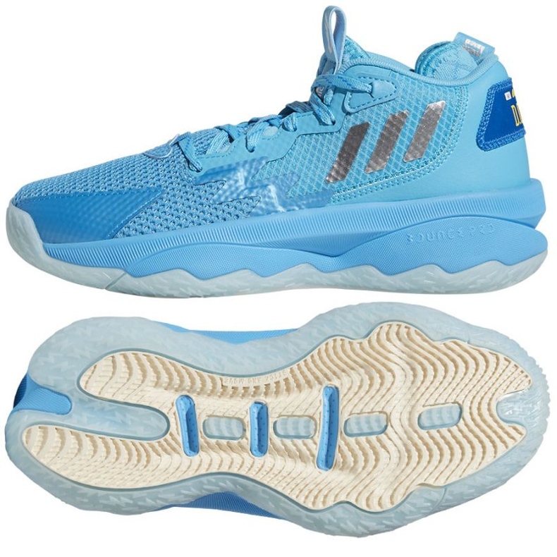 Tênis de basquete Adidas Dame 8 Jr GW8998 azul azul