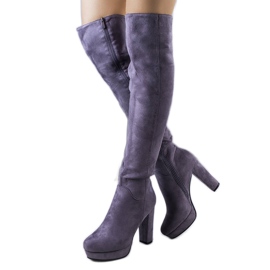 PA1 Botas de camurça cinza no poste Titus