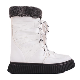W. Potocki Botas de neve para crianças Potocki camo branco