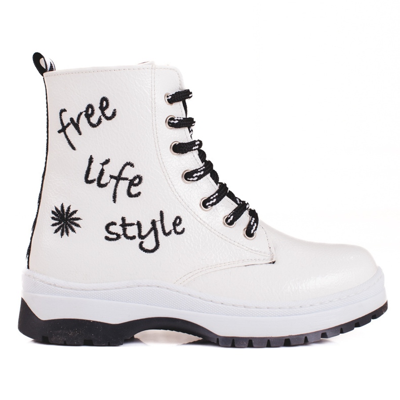 W. Potocki Botas brancas para meninas de Potocki branco