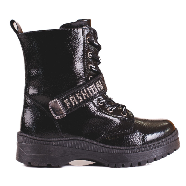 W. Potocki Bota menina Potocki com cristais preto