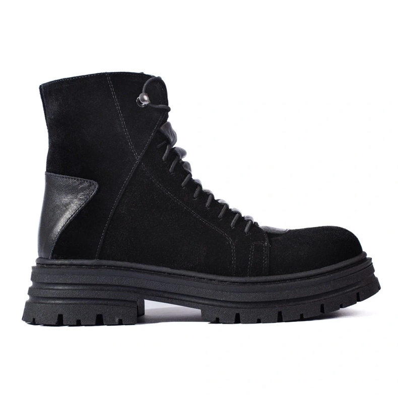 Botas de couro preto