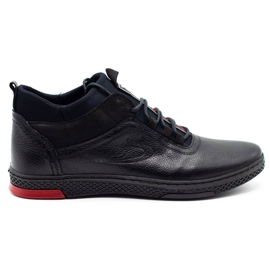 Polbut Sapatos de inverno masculinos K27F em lã preta preto