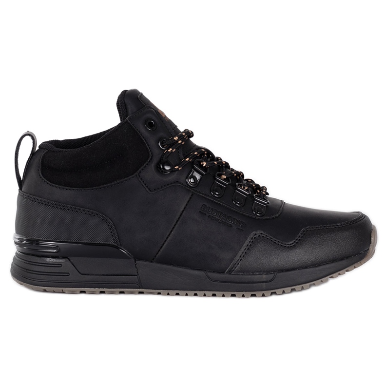 Sapatos de couro preto para homens Jogger Pro Bustagrip