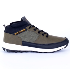 Tênis de couro para homem cáqui Trax Bustagrip verde