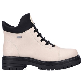 Botas femininas com isolamento bege impermeável e confortável Rieker Y3163-60