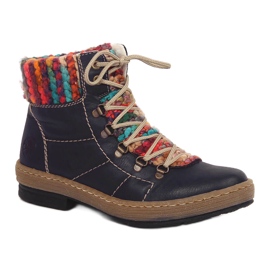 Botas quentes de mulher azul marinho Rieker Z6706-14 Botas quentes de mulher azul marinho Rieker Z6706-14