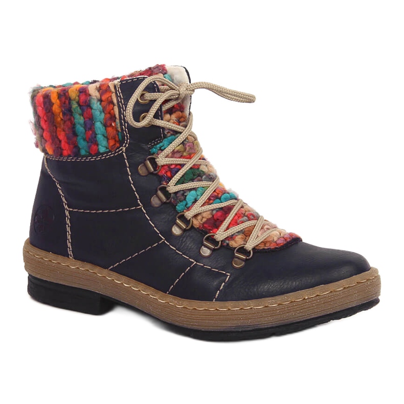 Botas quentes de mulher azul marinho Rieker Z6706-14