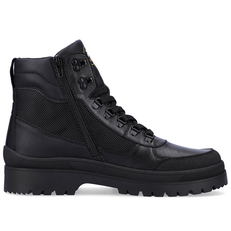 Sapatos de couro impermeáveis ​​para homem Rieker Revolution U0270-00 preto