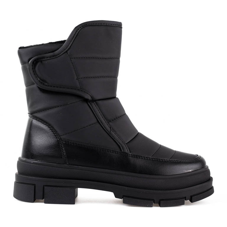 Botas de neve de mulher preta com velcro da Sokolski preto