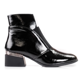 Botas de mulher com corte Shelovet preto Botas de mulher com corte Shelovet preto