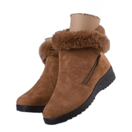 BM Botas de neve castanhas e isolantes com pelo de Crina marrom