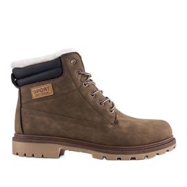 PA1 Botas de caminhada com isolamento de homem castanho norte marrom