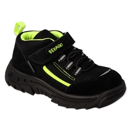 Calça de trekking infantil Befado, impermeável, 515X004, preta e verde neon preto Calça de trekking infantil Befado, impermeável, 515X004, preta e verde neon preto