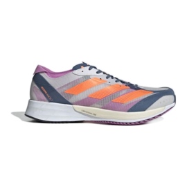 Tênis Adidas Adizero Adios 7M GX6647 branco roxo laranja