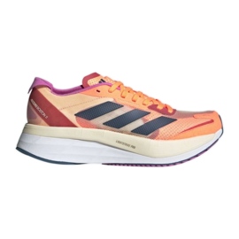Tênis Adidas Adizero Boston 11 W GX6654 preto vermelho roxo laranja multicolorido amarelo