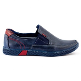 KOMODO Mocassins masculinos 912 azul marinho
