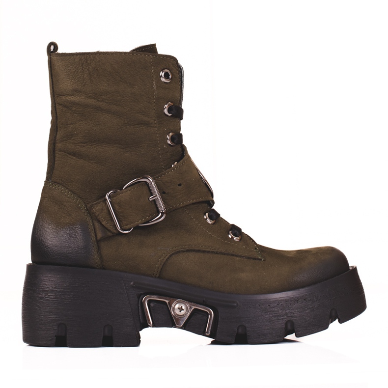 Trabalhadores de couro Shelovet feminino verde