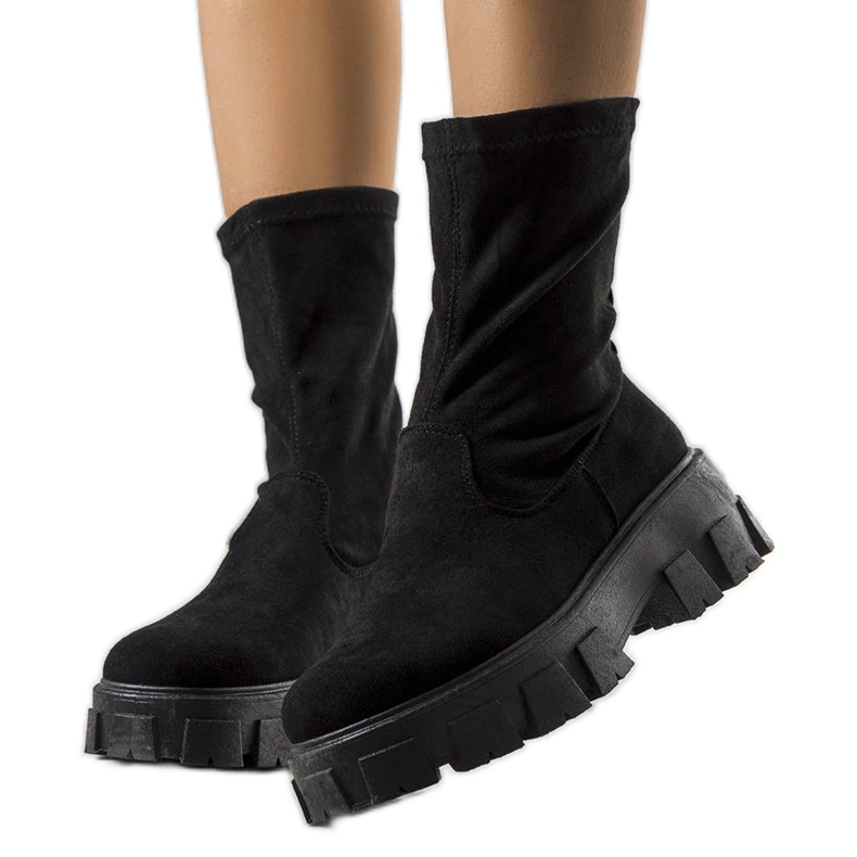 BM Botas femininas Makayla pretas preto