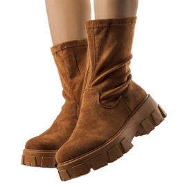 Botas Makayla de mulher Camel castanho