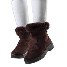 Botas de neve marrons com acabamento de pele, Marvin castanho