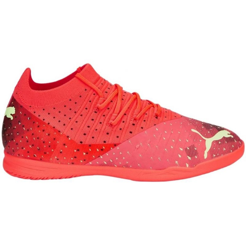 Chuteiras de futebol Puma Future 3.4 It Jr 107013 03 vermelho laranjas e tintos