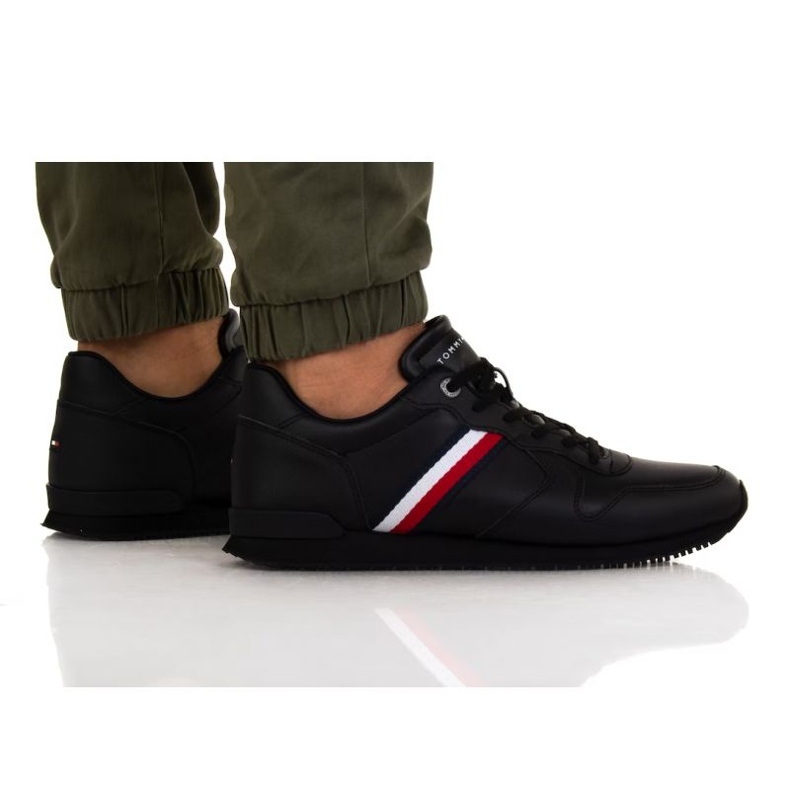 Couro icônico Tommy Hilfiger Runner M FM0FM04281 Bds preto