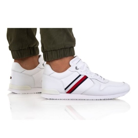 Couro icônico Tommy Hilfiger Runner M FM0FM04281 Ybr branco Couro icônico Tommy Hilfiger Runner M FM0FM04281 Ybr branco