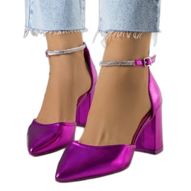 BM Bombas rosa com zircônias cúbicas Leighton