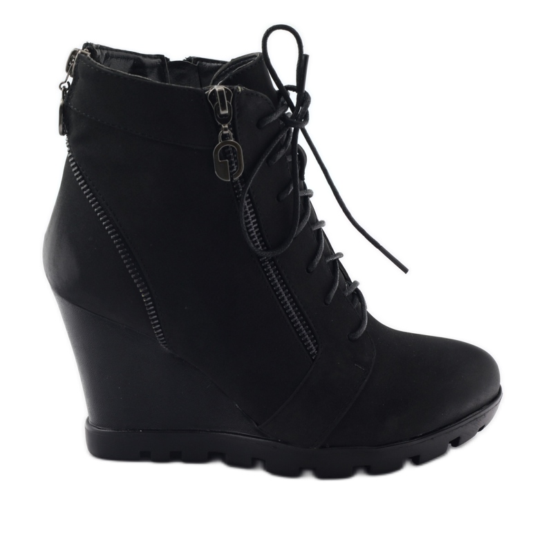 M.Daszyński Botas femininas de inverno Daszyński SA25 pretas preto M.Daszyński Botas femininas de inverno Daszyński SA25 pretas preto