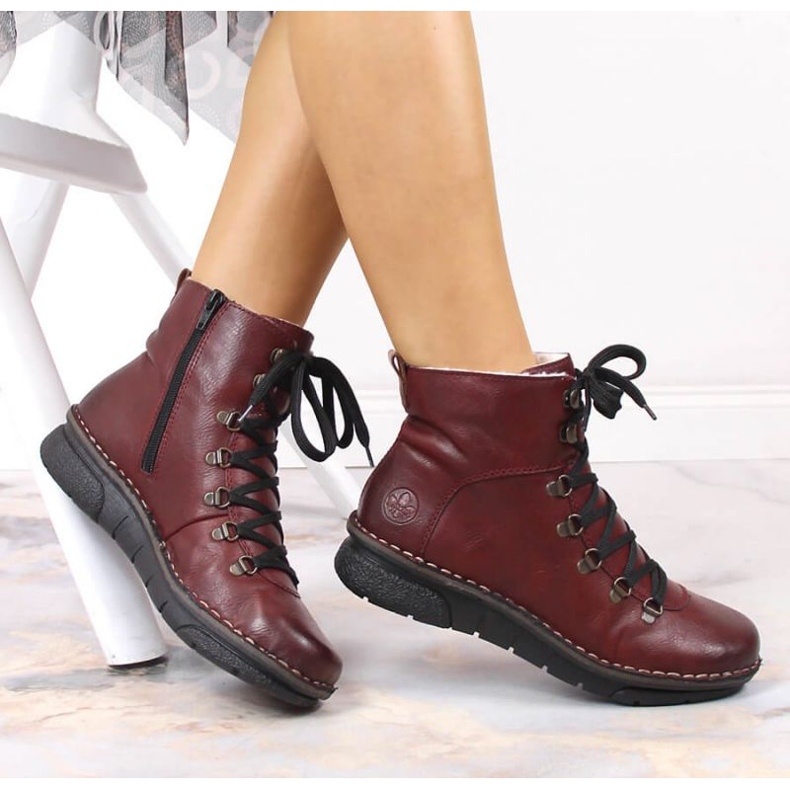 Botas isolantes confortáveis ​​Rieker W RKR559 vermelho