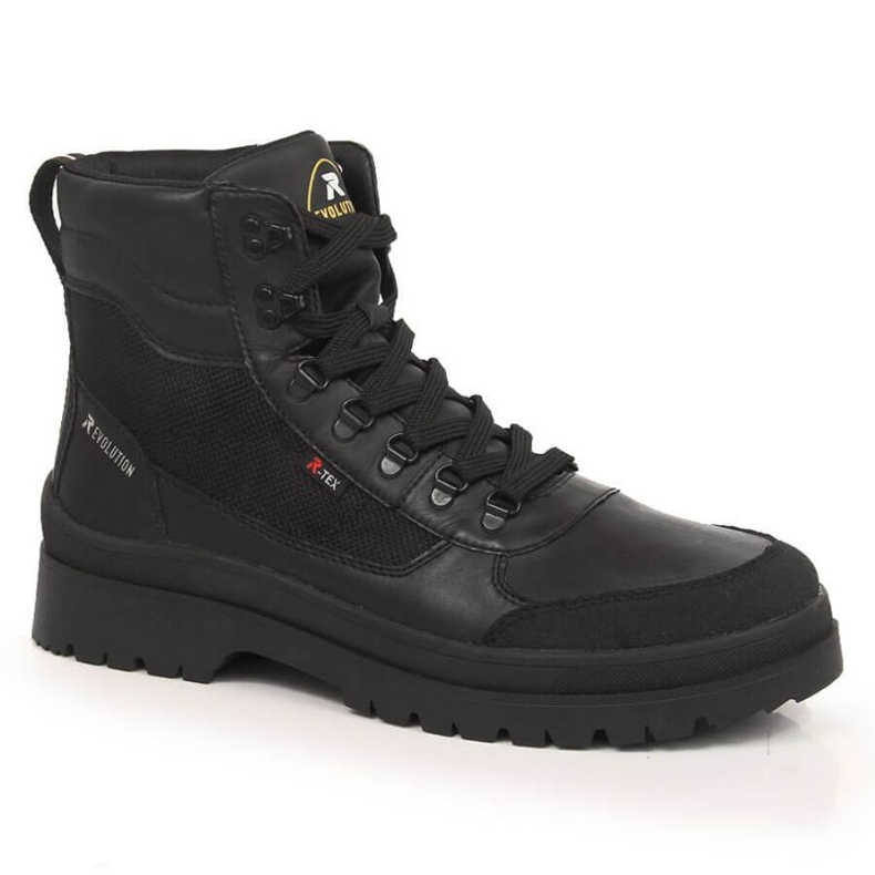 Botas de couro impermeável Rieker Revolution M RKR570 preto