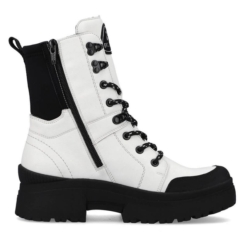 Botas de couro impermeável Rieker Revolution W RKR571 branco