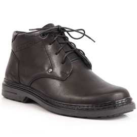 Botins de couro com zíper Helios M H810 preto