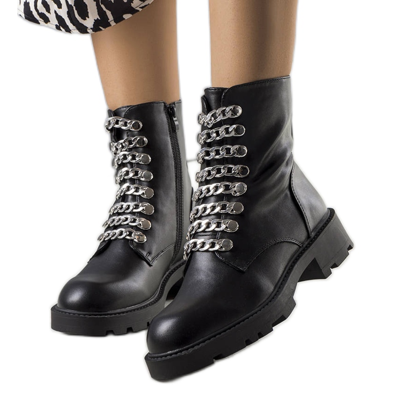 Botas de caminhada pretas com correntes Sylas preto