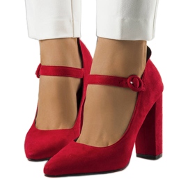 BM Sapatos vermelhos com tira Kaiser