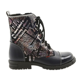 Botas de menina Zarro 69/03 azul marinho multicolorido cinza tolet preto