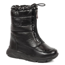 Botas de neve impermeáveis ​​para menina com membrana Kornecki 6920 preto