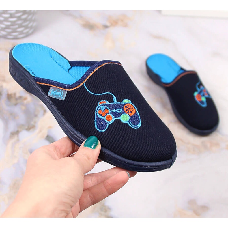 Chinelos casa de menino azul marinho Befado 707Y420