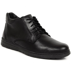 Botins confortáveis em pele Łukbut M LUK1806B preto Botins confortáveis em pele Łukbut M LUK1806B preto