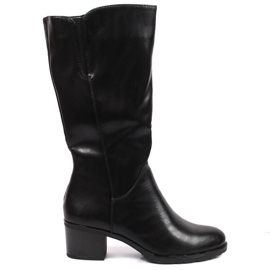 Botas de salto com elástico Jezzi W JEZ380 preto