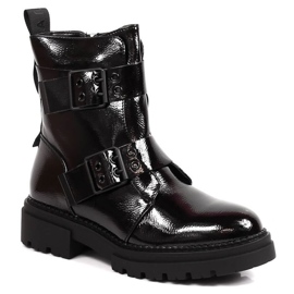 Botas com fivelas isoladas Laura La.Fi W PMR24A preto Botas com fivelas isoladas Laura La.Fi W PMR24A preto